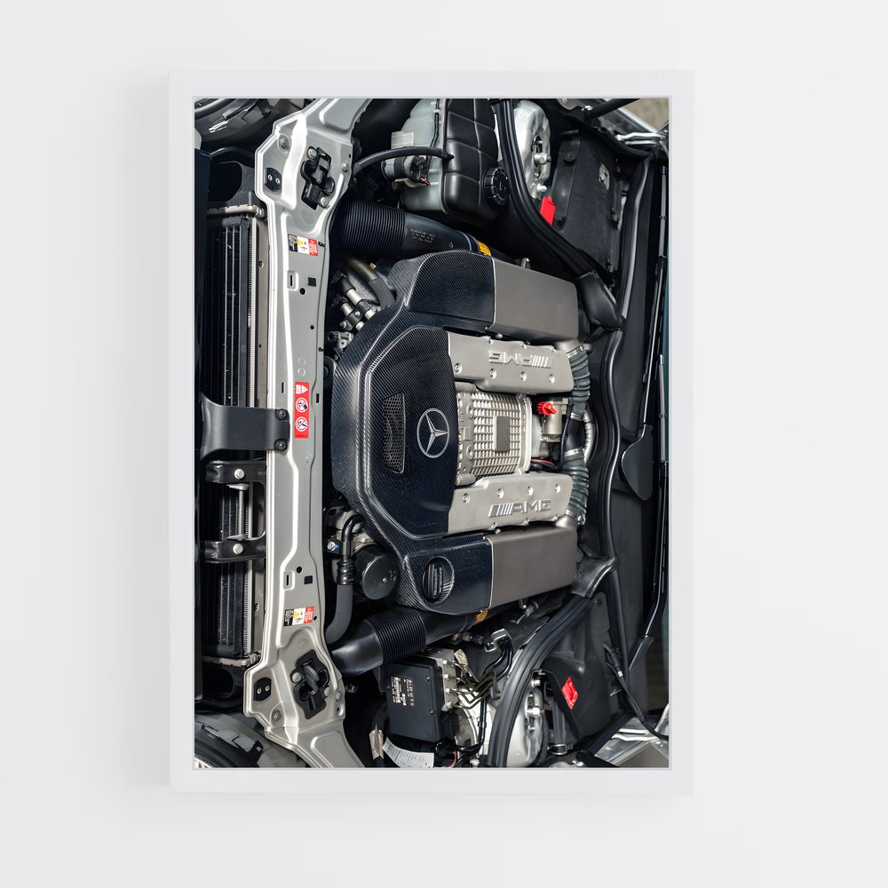 Poster Moteur de Précision – affiche Mercedes (vue 3)